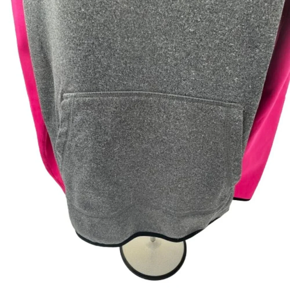 Nike Women's Therma-Fit Pullover Gray Pink Hoodie Sweatshirt Small